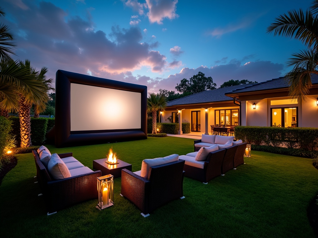 Outdoor cinema in Westchase, Florida